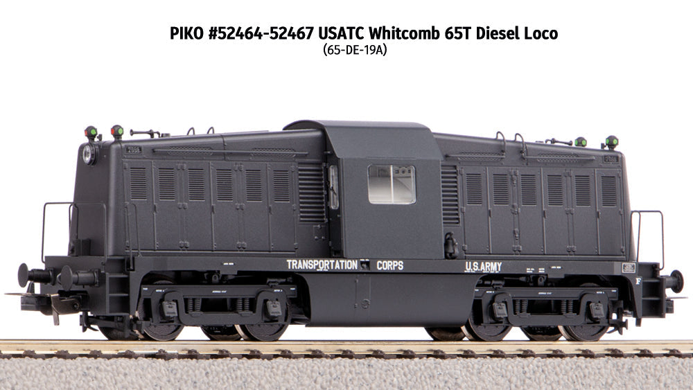 PIKO 52466 HO Scale 65-DE-19-A Diesel USATC II Sound, New #