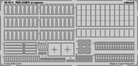 Eduard 48874 1/48 Aircraft- MiG23BN Weapons for TSM