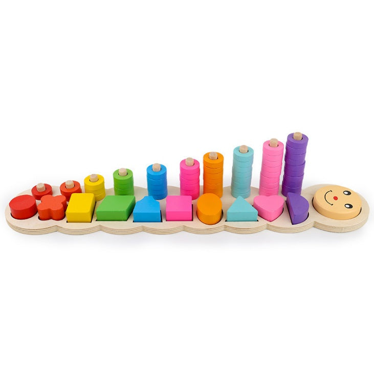 Wooden Logarithmic Board – Early Learning Math and Color Recognition Toy