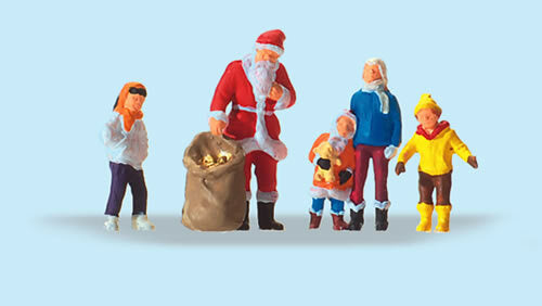 Preiser 29098 HO Scale Santa Claus w/Children