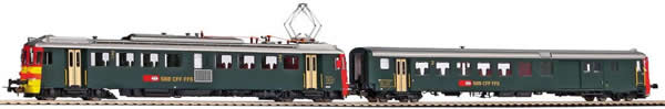 Piko 96833 HO Scale 1/87 ~Rbe 4/4 Electric Railcar & Cab Car Seetal SBB IV