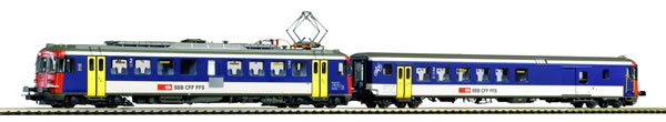Piko 96856 HO Scale 1/87 ~Rbe 540 + BDt EW II Electric Railcar Set NPZ SBB Sound