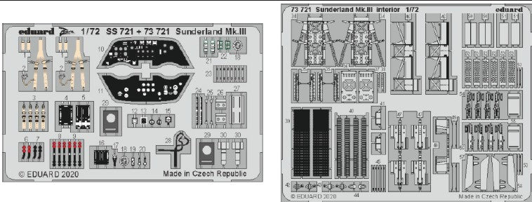 Eduard 73721 1/72 Aircraft- Sunderland Mk III Interior for SHY (Painted)