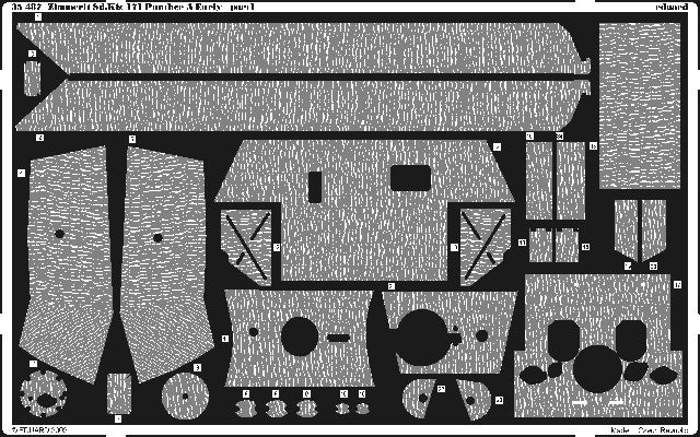 Eduard 35487 1/35 Armor- SdKfz 171 Panther A Early Zimmerit for DML