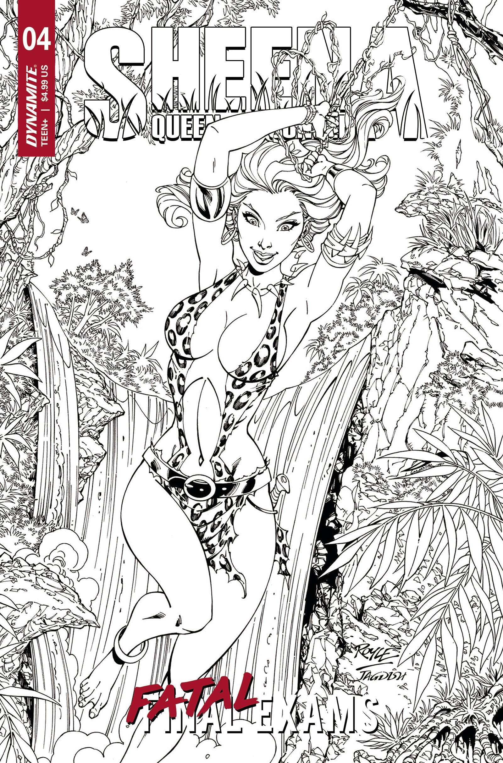 Sheena Queen Of Jungle #4 F 1:10 John Royle Line Art Variant (12/13/2023) Dynamite