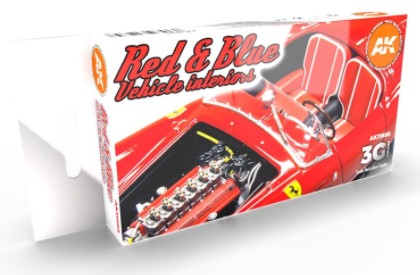 AK Interactive 11685 Cars & Civil Vehicles Series: Red & Blue Interiors 3G Acryl