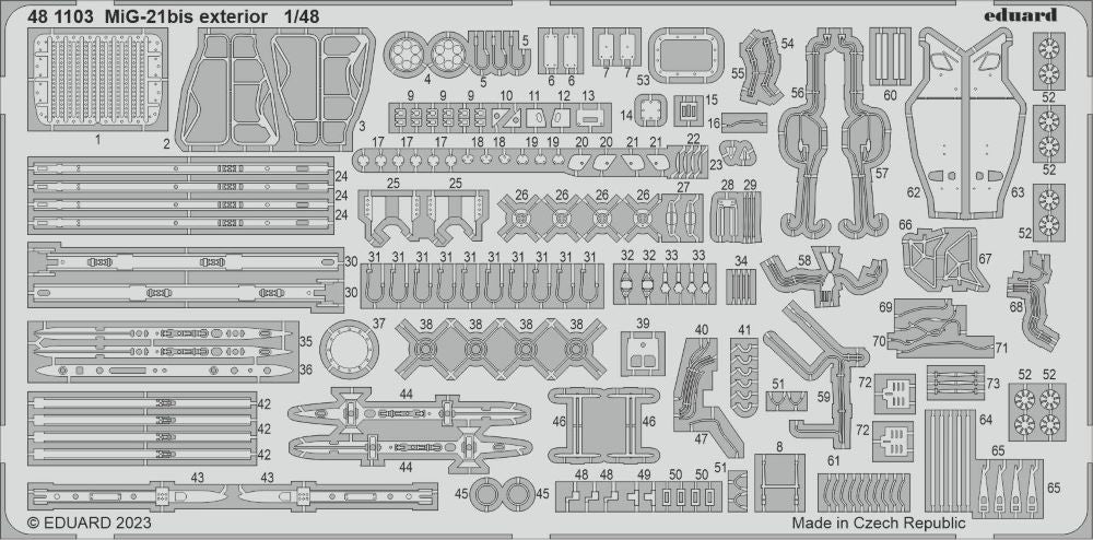 Eduard 481103 1/48 Aircraft- MiG21bis Exterior for EDU