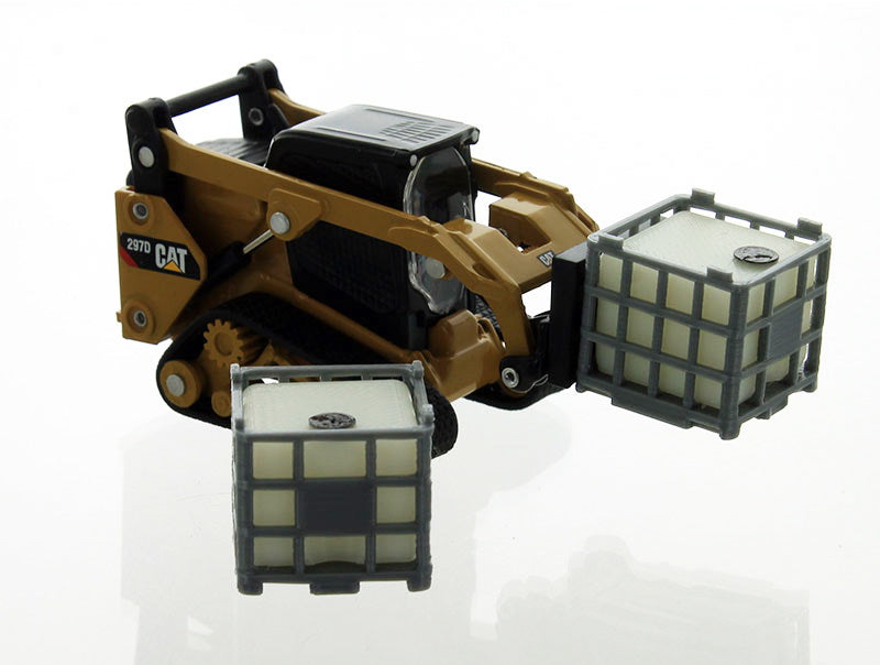 3D To Scale 64-250-GY 1/64 Scale Ibc Pallet Tanks - Grey / Natural 2