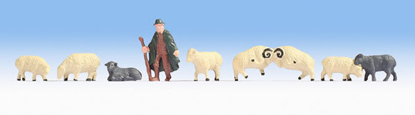 Noch 18210 HO Scale Shepherd & Sheep