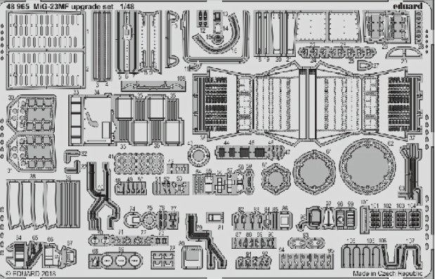 Eduard 48965 1/48 Aircraft- MiG23MF Upgrade Set for EDU (D)