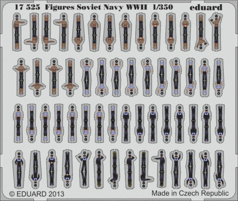 Eduard 17525 1/350 Ship- WWII Soviet Navy Figures (Painted Self Adhesive)