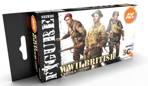 AK Interactive 11636 Figures Series: WWII British Uniforms 3G Acrylic Paint Set