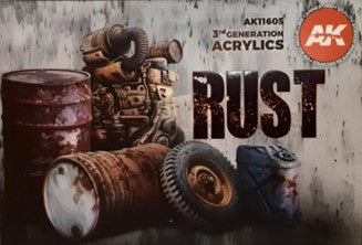 AK Interactive 11605 Rust 3G Acrylic Paint Set (6 Colors) 17ml Bottles