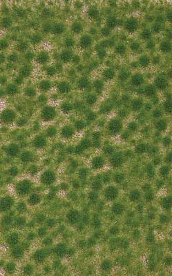 Busch 3511 A Scale Grass Tuft Sheet -- Short Spring Tufts