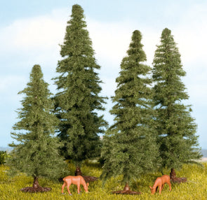 Noch 25432 All Scale Fir Trees -- 1-9/16 to 3-1/8" 4 - 8cm pkg(4)