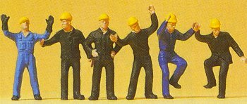 Preiser 14105 HO Scale Railroad Personnel -- Railway Shunters