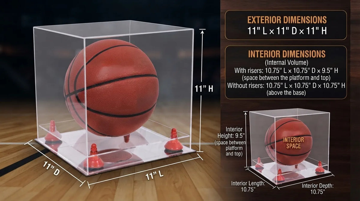 Acrylic Full Size Basketball Display Case - Clear (A001/B01)