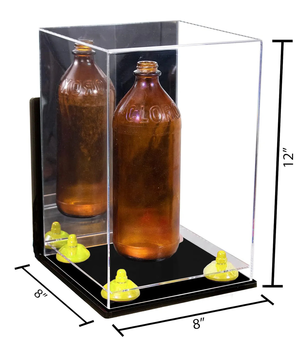 Acrylic Versatile Display Case  8 X 8 X 12  Mirror Wall Mount (A060/V42)