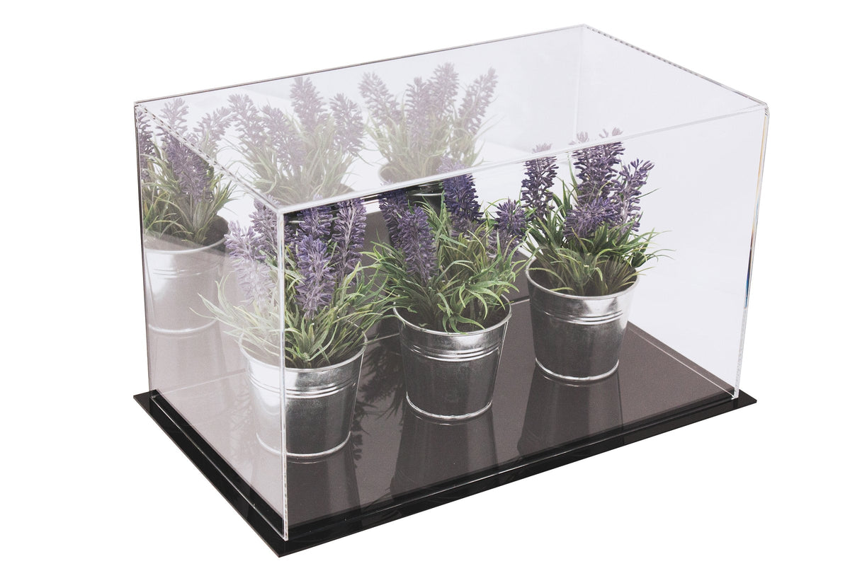 Versatile Acrylic Display Cases with Double Sheet Base with Mirror Case