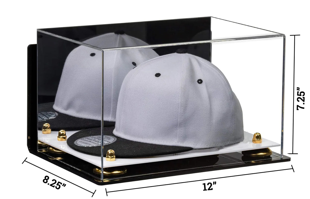 Snapback Hat or Baseball Cap Display Case - Mirror Wall Mount (A018/V40)