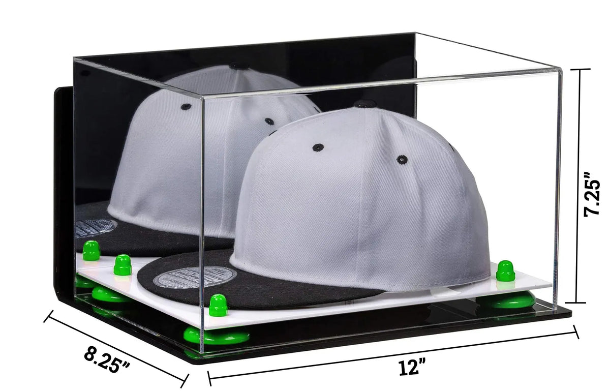 Snapback Hat or Baseball Cap Display Case - Mirror Wall Mount (A018/V40)
