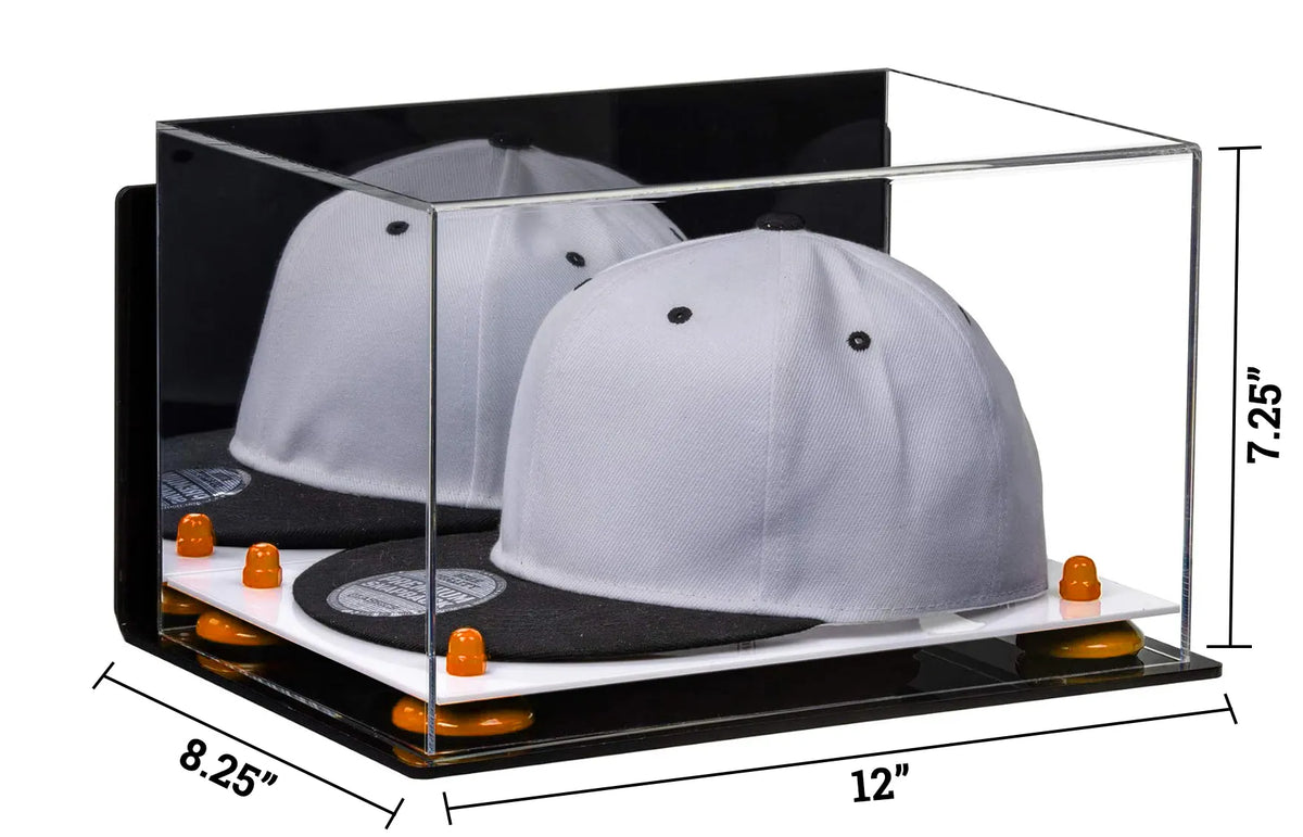 Snapback Hat or Baseball Cap Display Case - Mirror Wall Mount (A018/V40)