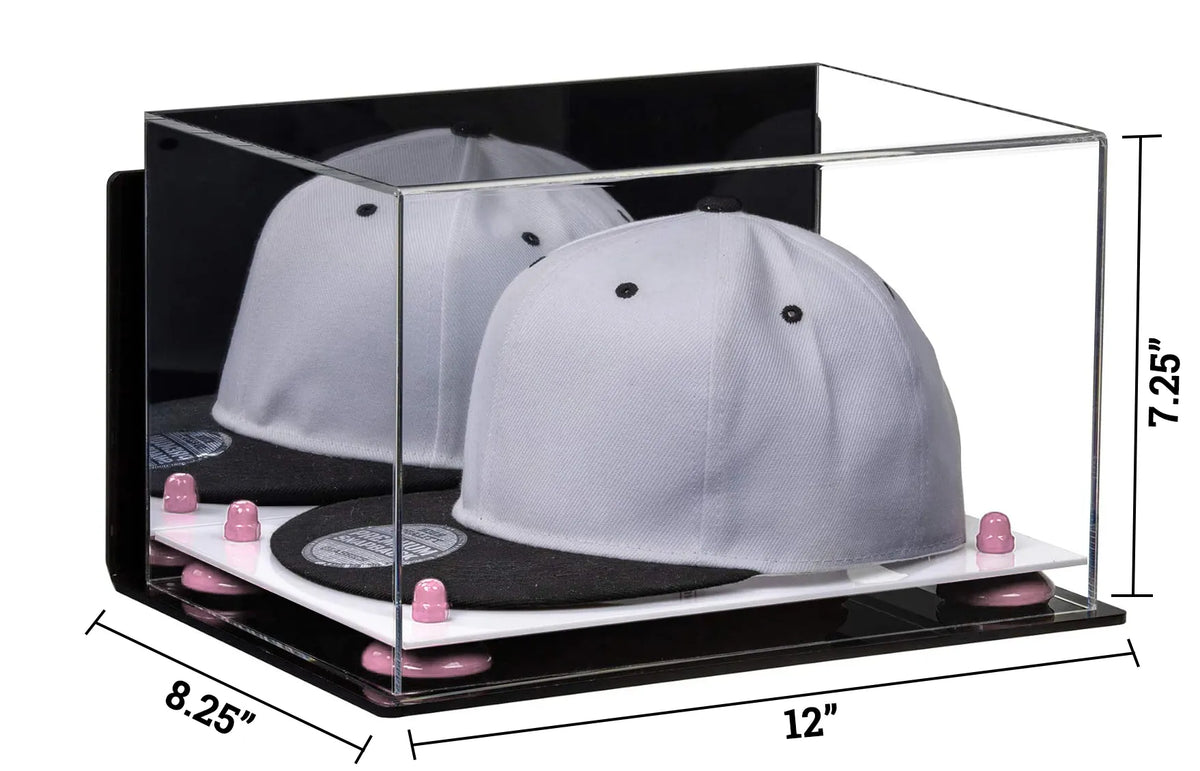 Snapback Hat or Baseball Cap Display Case - Mirror Wall Mount (A018/V40)