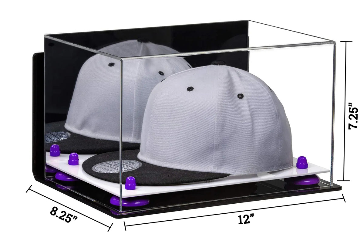 Snapback Hat or Baseball Cap Display Case - Mirror Wall Mount (A018/V40)