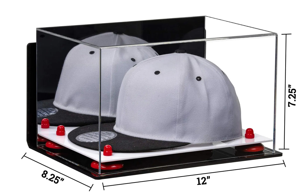 Snapback Hat or Baseball Cap Display Case - Mirror Wall Mount (A018/V40)