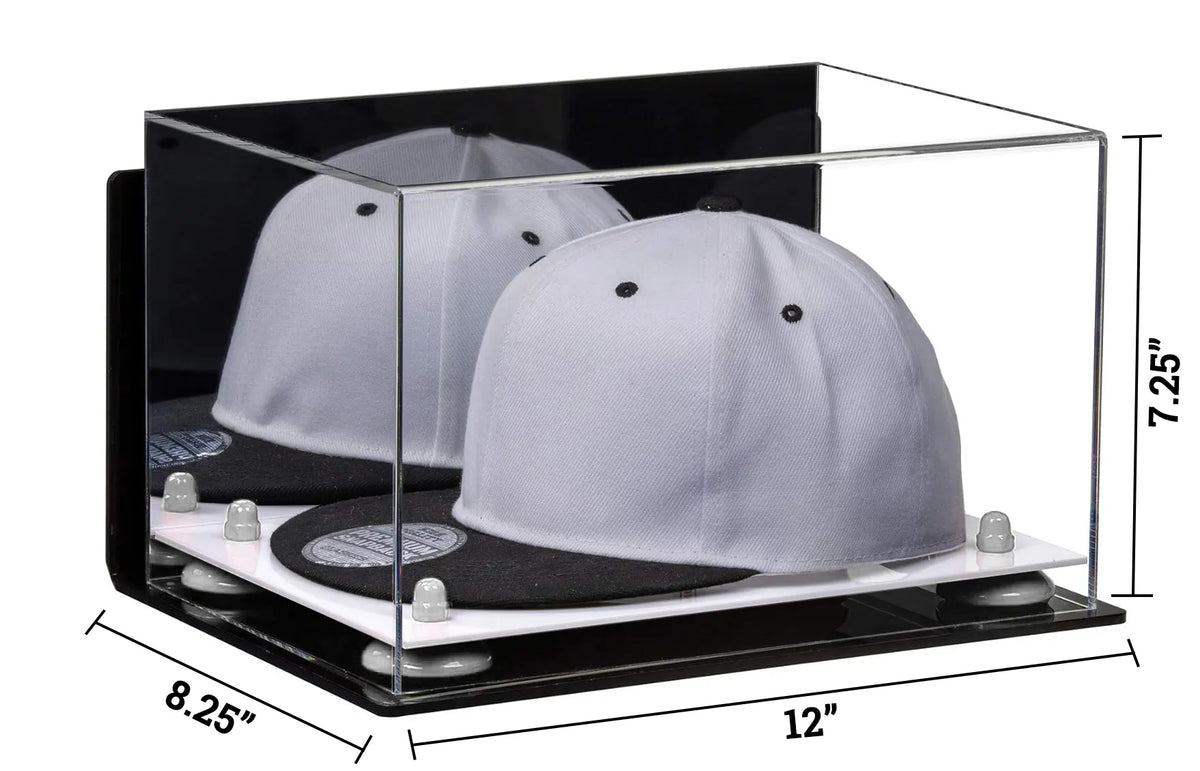 Snapback Hat or Baseball Cap Display Case - Mirror Wall Mount (A018/V40)