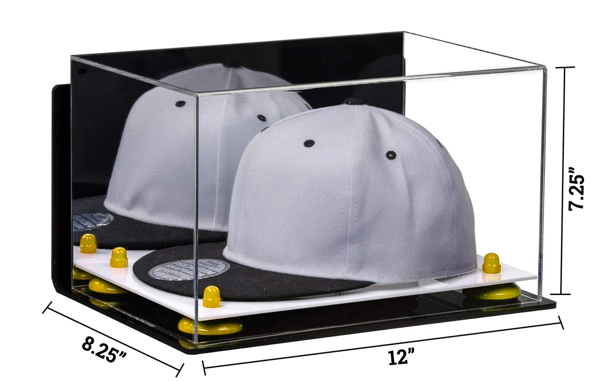 Snapback Hat or Baseball Cap Display Case - Mirror Wall Mount (A018/V40)