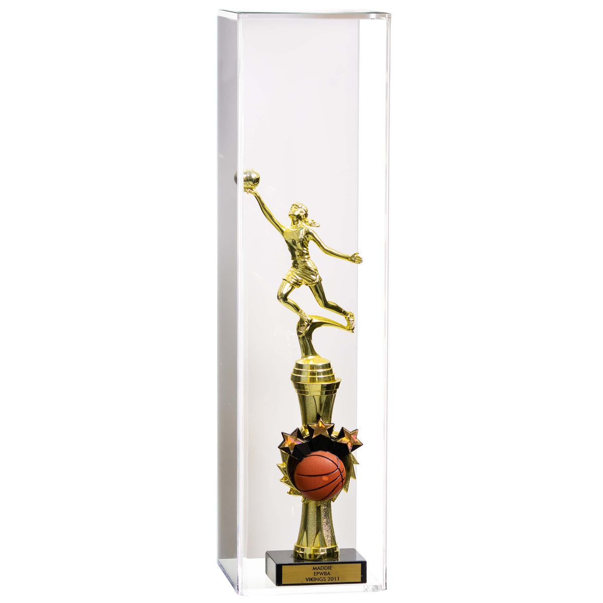 Versatile Acrylic Display Case with Slide Back and Size Options