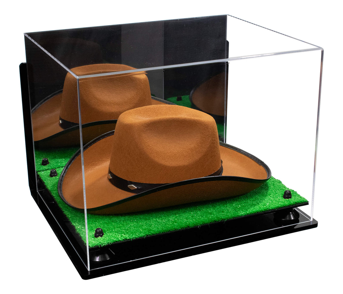 Acrylic Cowboy Hat Display Case - Mirror Wall Mounts 16" x 13" x 12" (A024-B/V61B)