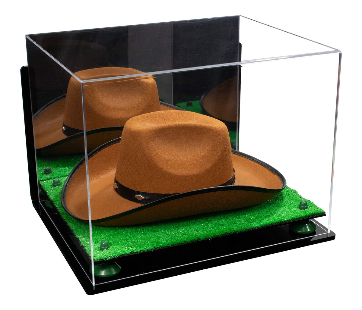 Acrylic Cowboy Hat Display Case - Mirror Wall Mounts 16" x 13" x 12" (A024-B/V61B)