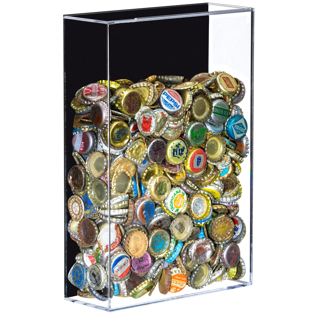 Bottlecap, Cork, or Ticket Stub Display Case with Wall Mounts (A051)