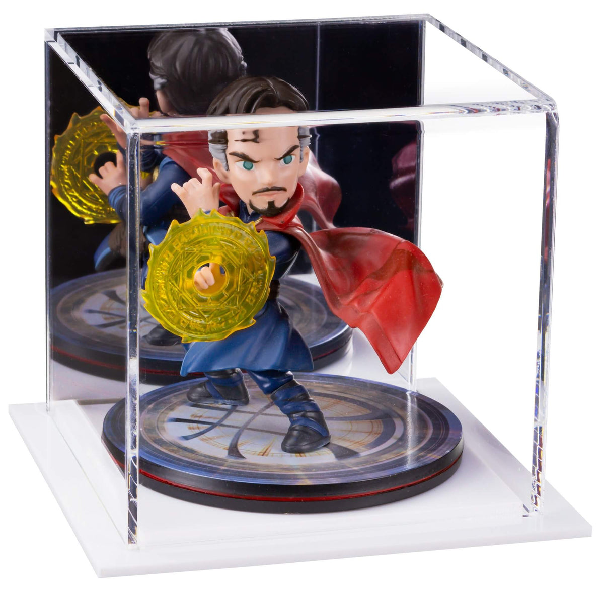 Versatile Acrylic Display Cases with Double Sheet Base with Mirror Case