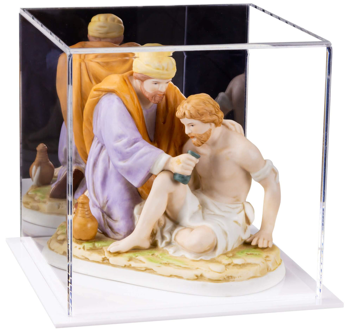 Versatile Acrylic Display Cases with Double Sheet Base with Mirror Case