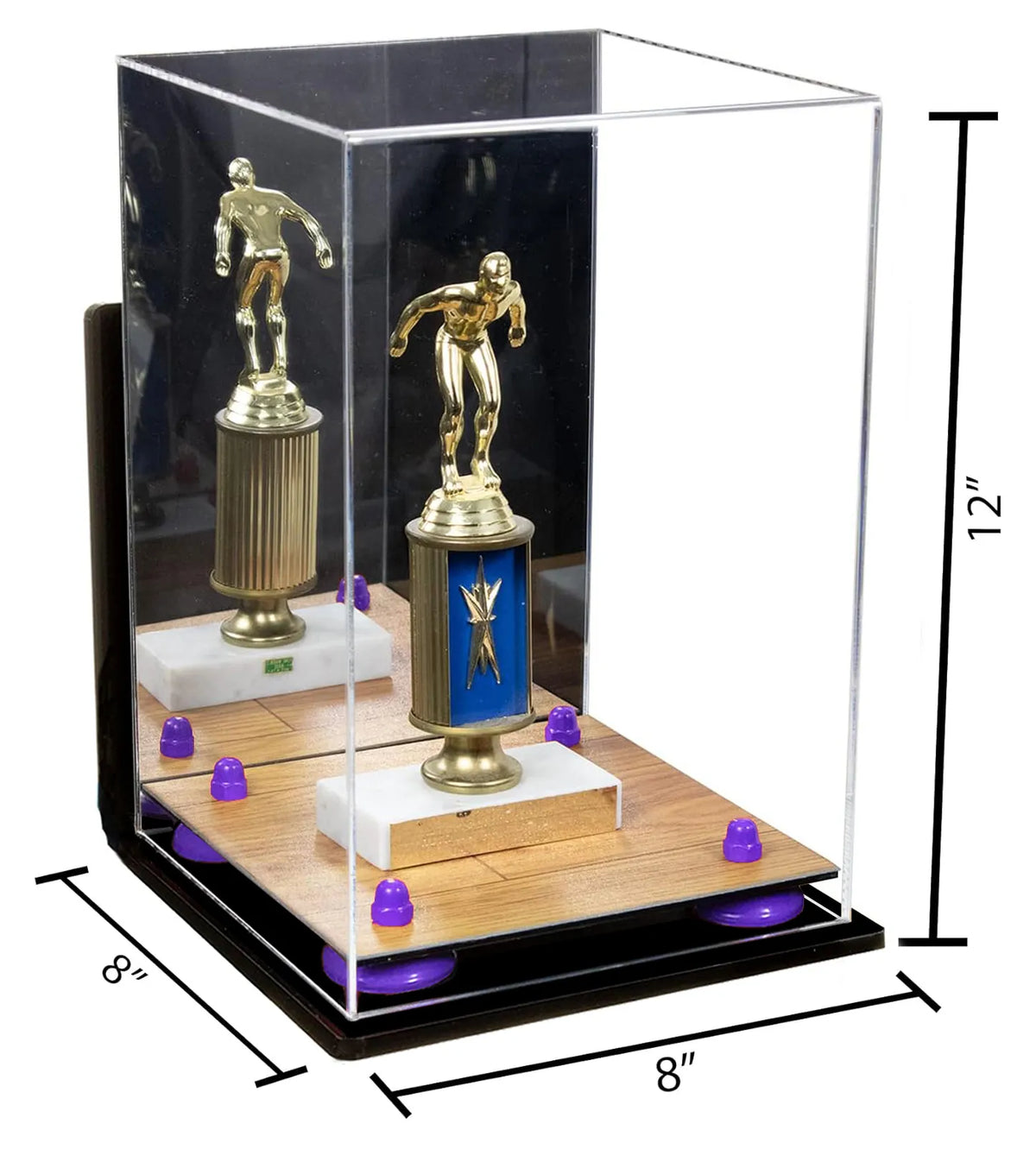 Acrylic Versatile Display Case  8 X 8 X 12  Mirror Wall Mount (A060/V42)