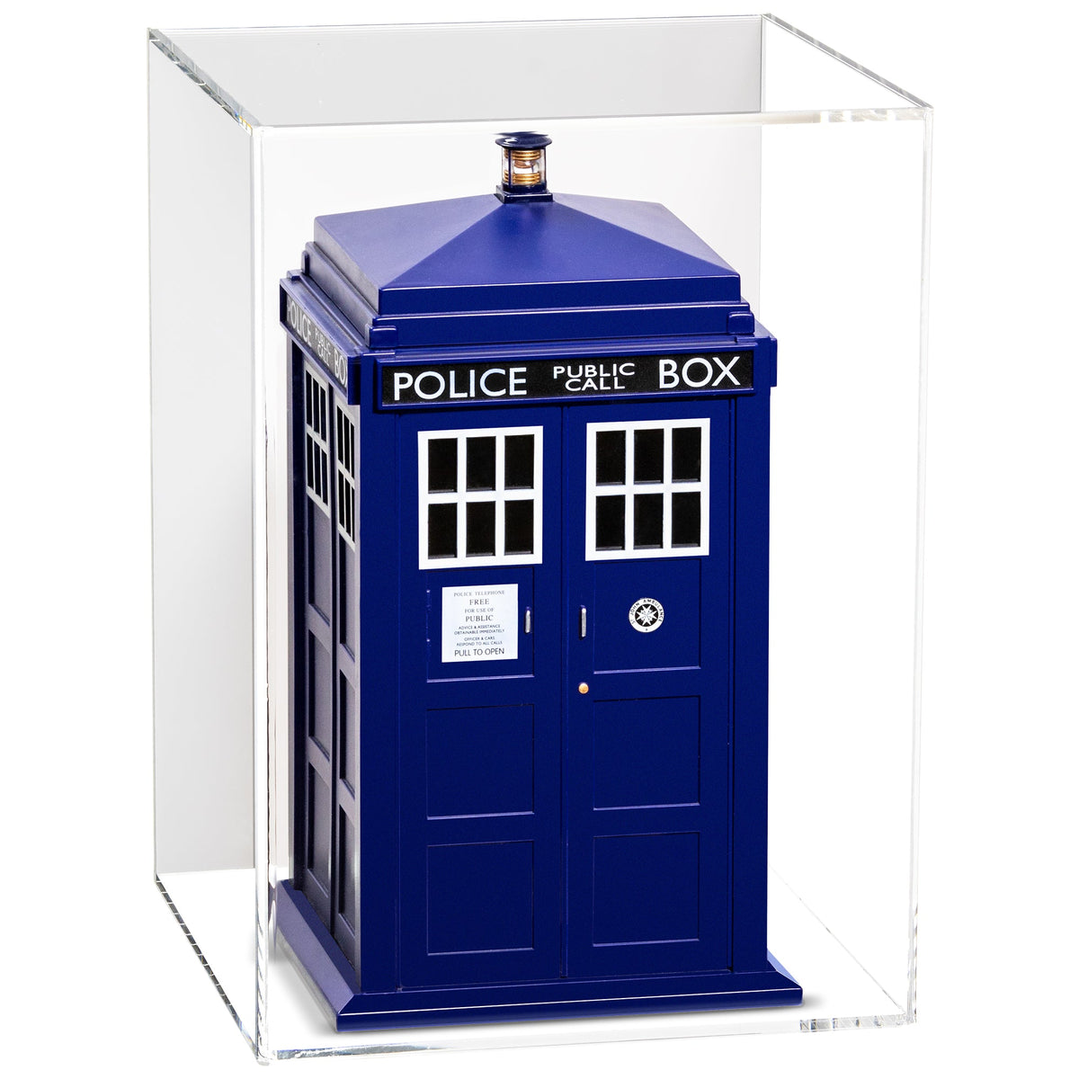 Versatile Acrylic Display Case with Slide Back and Size Options