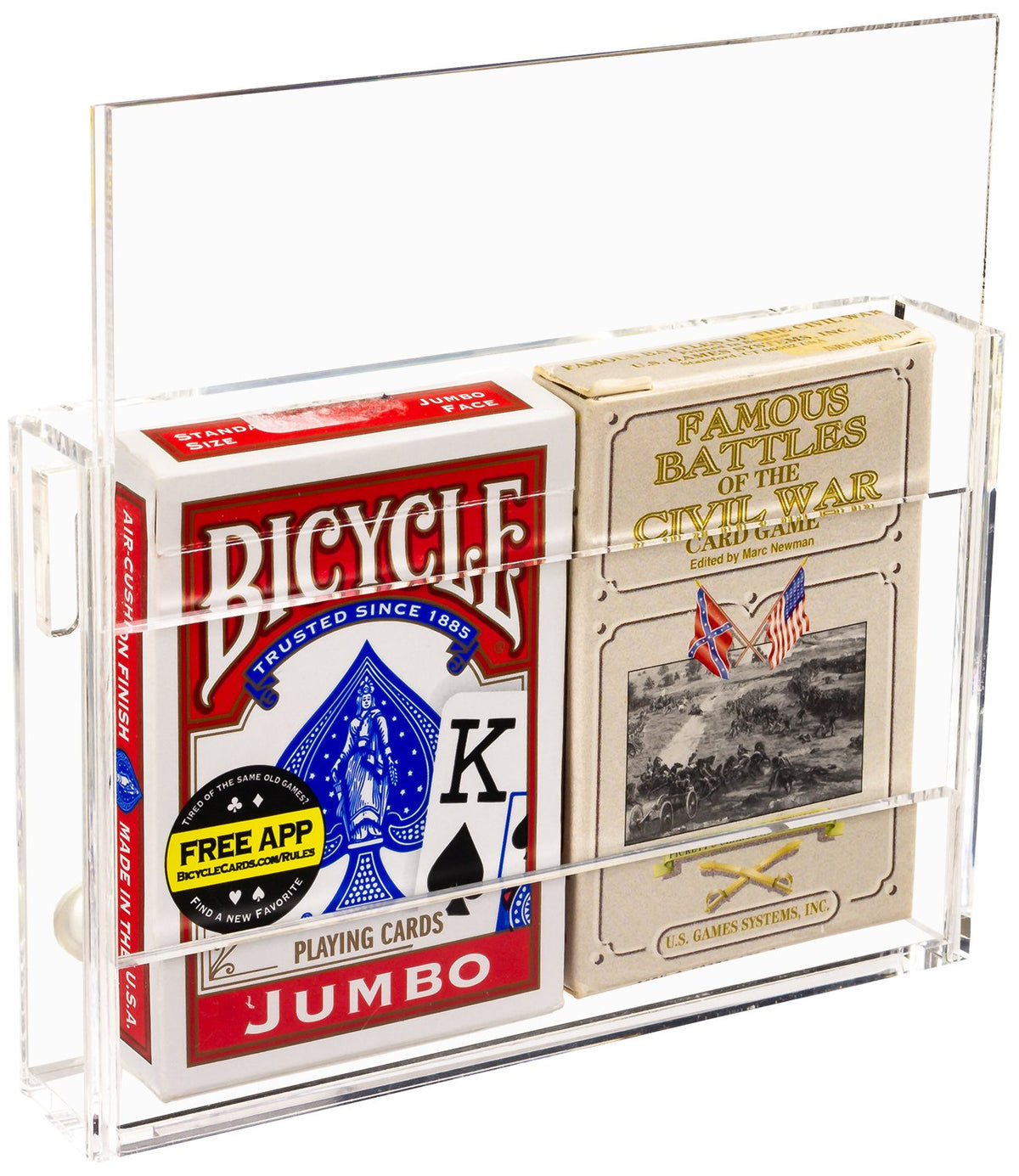 Acrylic Wall-Mounted Easy Access Double Card Deck Case (A100/SP26)