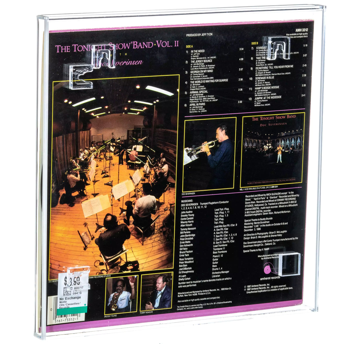Acrylic Vinyl Record Holder Display Case w/ Wall Mounts - 13 X 0.75 X 13 (A104)