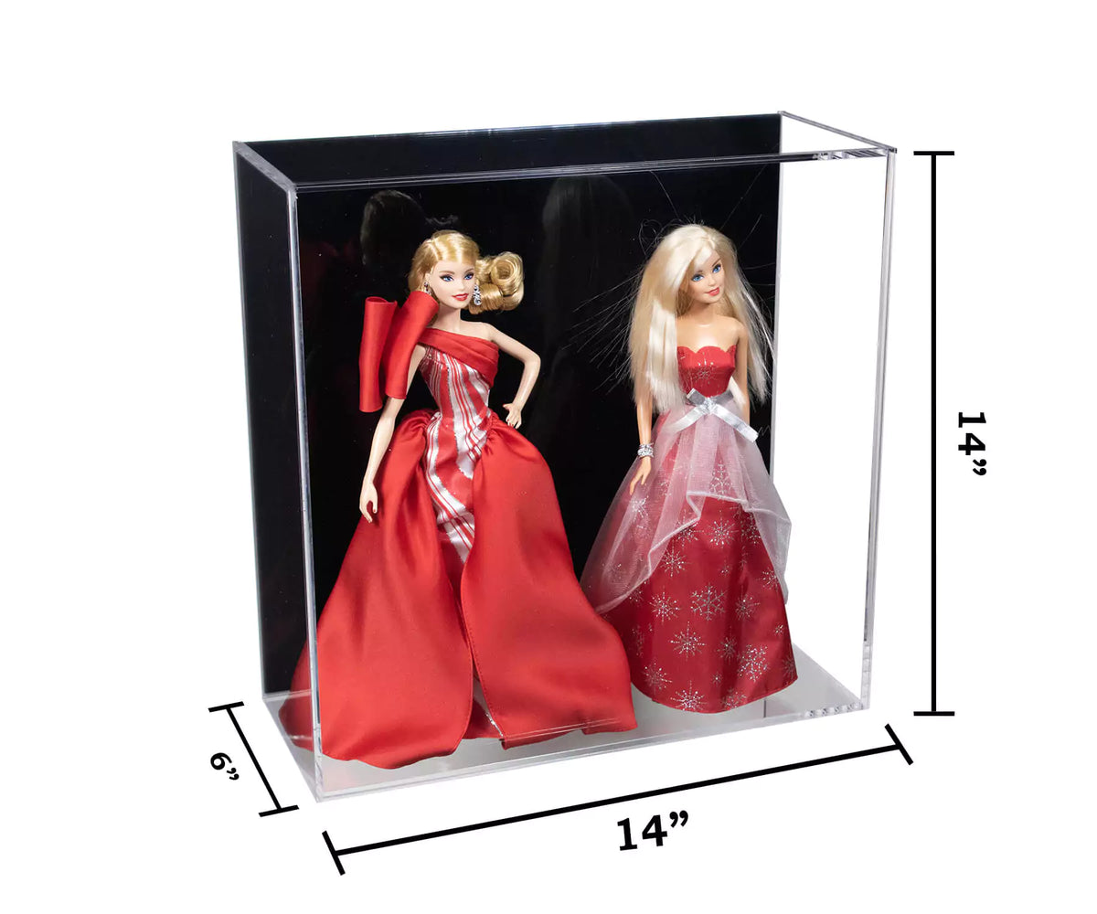 Clear Acrylic Double Doll Display Case (A124A)