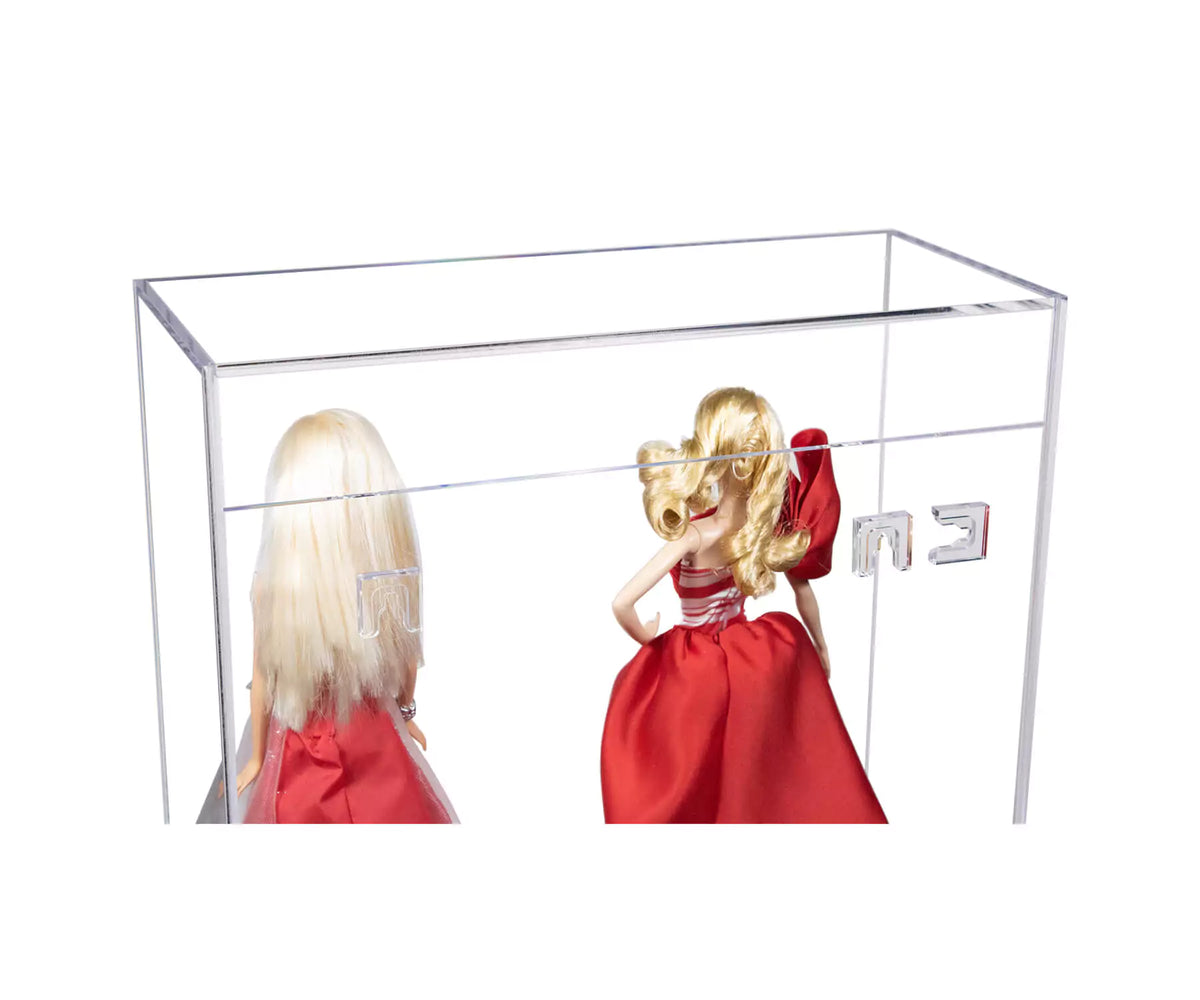 Clear Acrylic Double Doll Display Case (A124A)