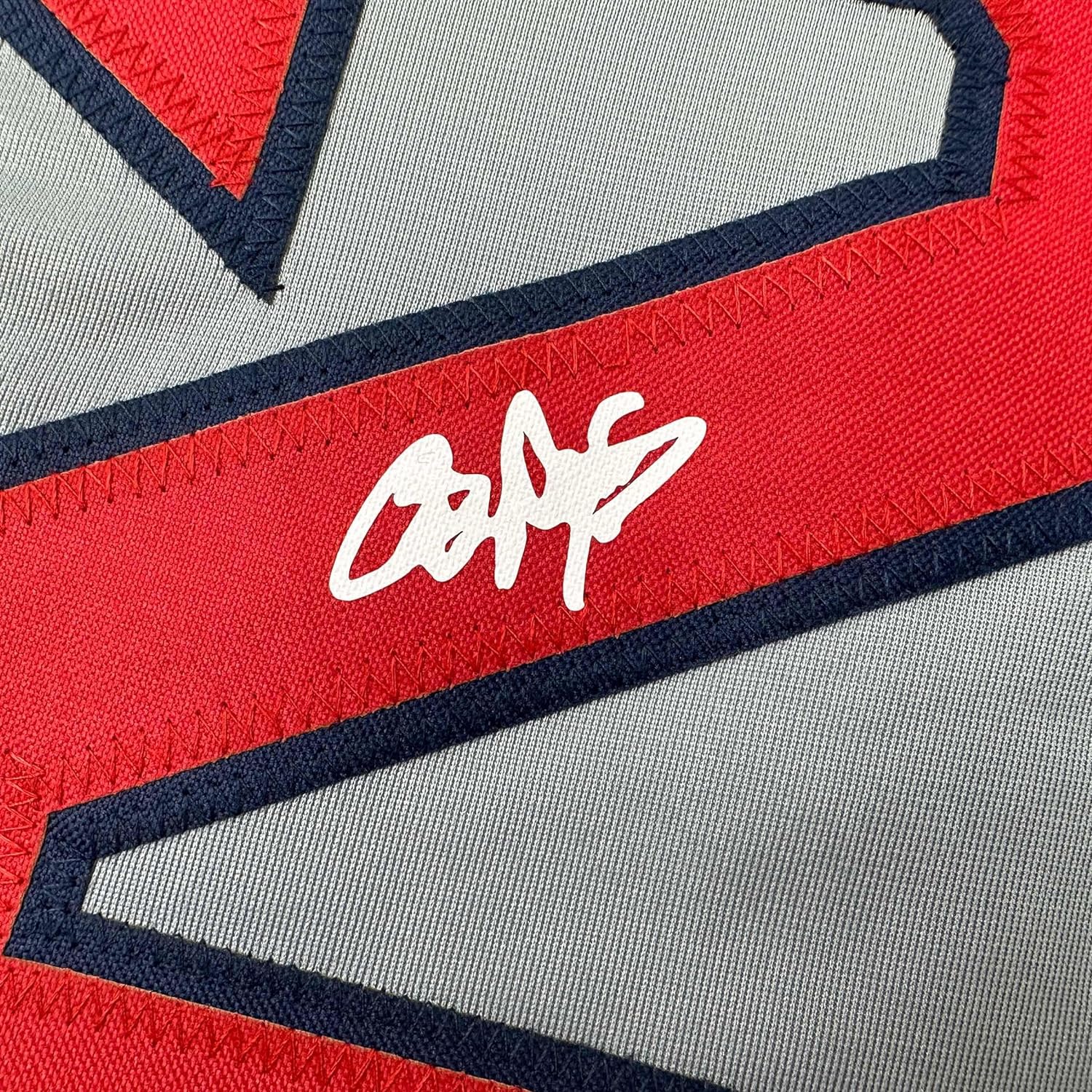 Framed Facsimile Autographed Roger Clemens 35x39 Boston Grey Reprint Laser Auto Baseball Jersey