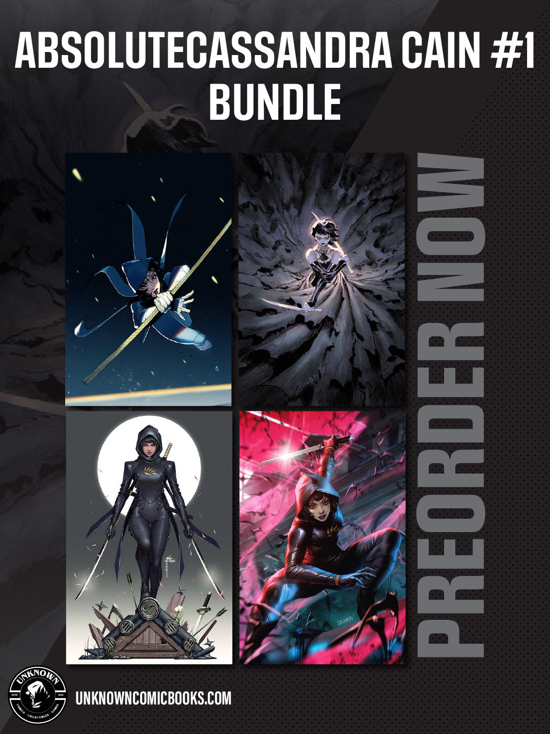 [4 PACK] ABSOLUTE CASSANDRA CAIN THE SHADOWS HAND #1 (ONE SHOT) (09/09/2026) (09/16/2026)