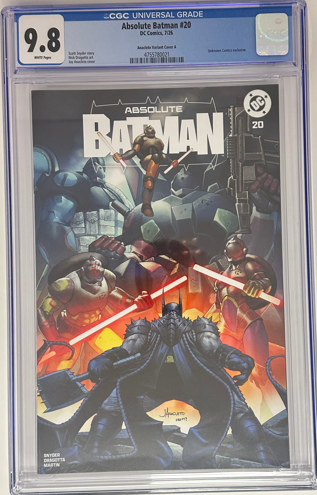 ABSOLUTE BATMAN #20 CGC 9.8 BLUE LABEL JAY ANACLETO EXCLUSIVE VAR [IN STOCK]