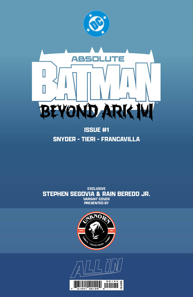 ABSOLUTE BATMAN BEYOND ARK M #1 STEPHEN SEGOVIA EXCLUSIVE VIRGIN VAR (12/16/2026)