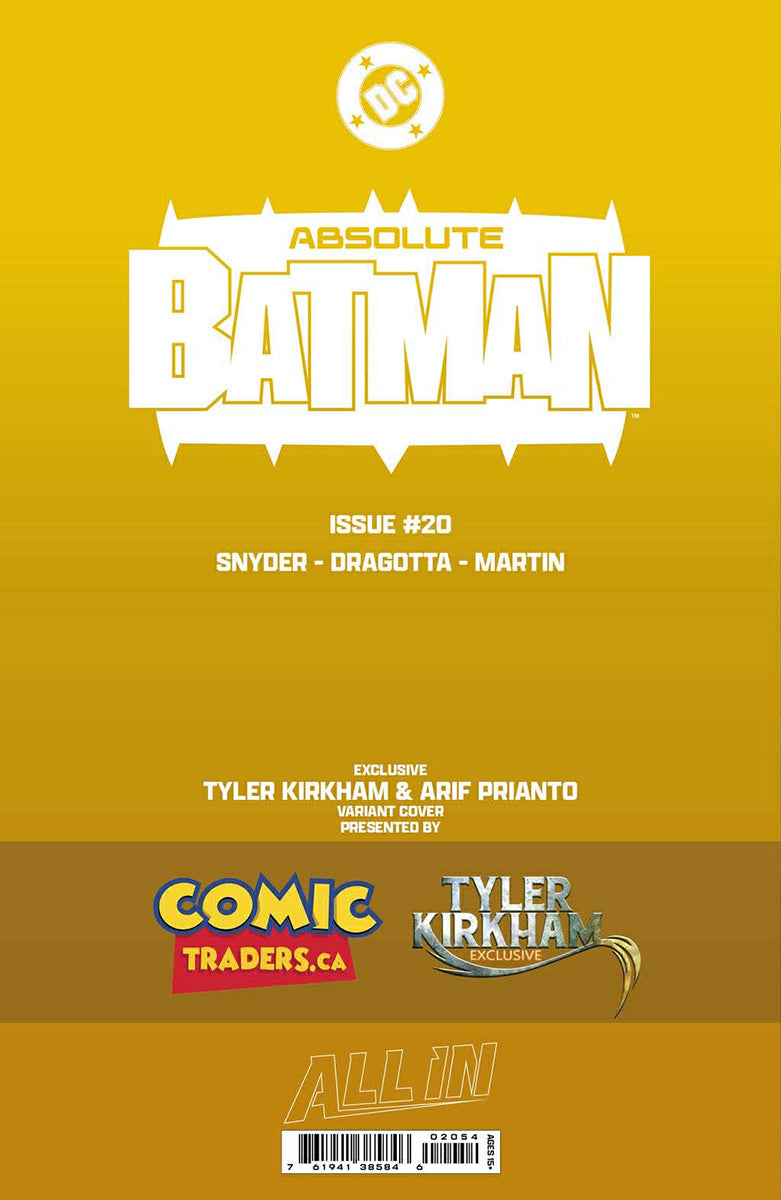 [Signed by Tyler Kirkham][GOLD FOIL] ABSOLUTE BATMAN #20 TYLER KIRKHAM ROBIN CONVENTION EXCLUSIVE VIRGIN VAR (12/30/2026)