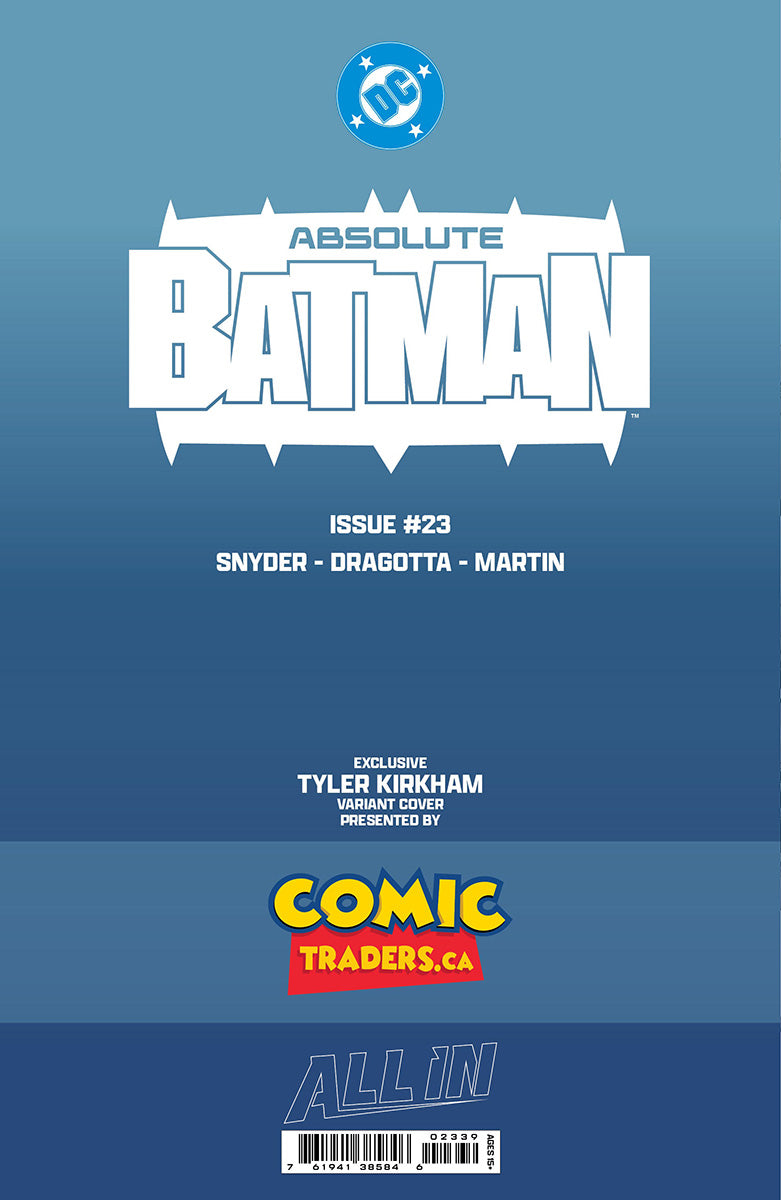 [4 PACK] ABSOLUTE BATMAN #23 TYLER KIRKHAM BATTLE DAMAGED EXCLUSIVE CF VAR (08/12/2026)