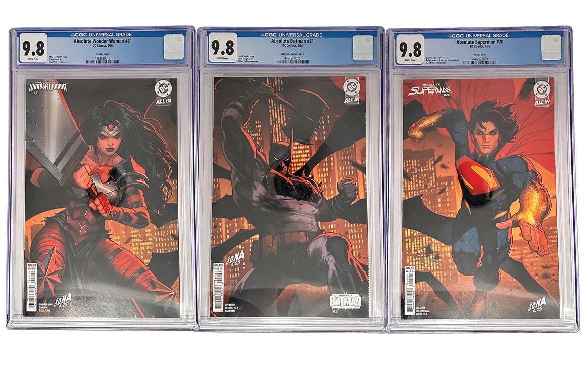 ABSOLUTE CONNECTING COVERS DAVID NAKAYAMA BATMAN WONDER WOMAN SUPERMAN CGC 9.8 BLUE LABEL [IN STOCK]